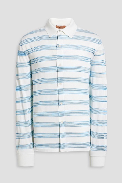 Striped cotton-blend shirt