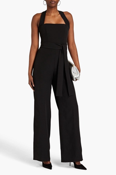 Leia stretch-crepe wide-leg jumpsuit