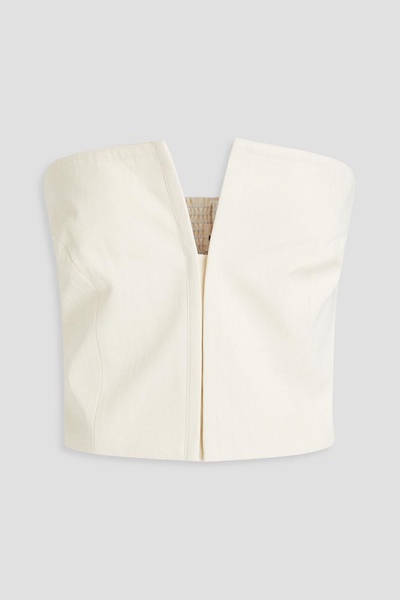 Layne strapless TENCEL™ Lyocell cotton-blend twill bustier top