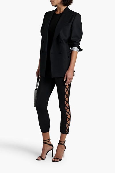 X cutout stretch-jersey leggings