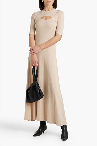 Cutout cotton-jersey maxi dress