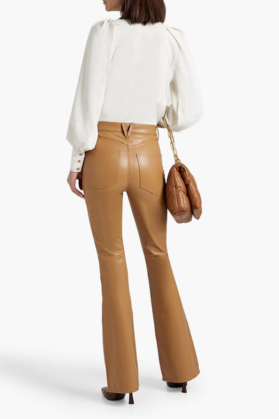 Beverly faux leather flared pants