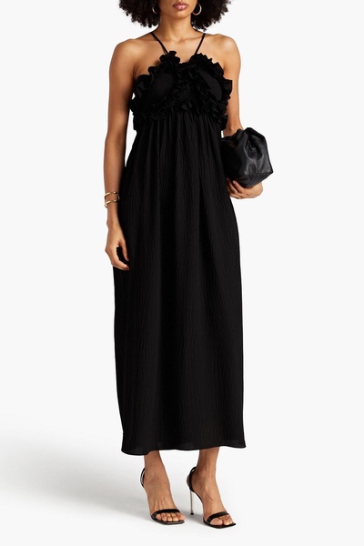 Silk-crepon maxi dress