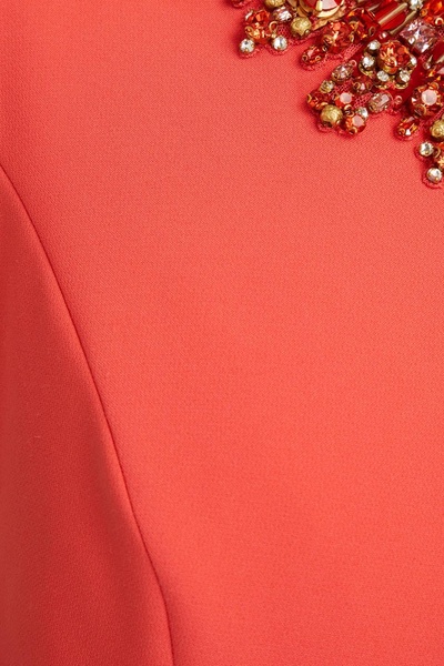 Embellished crepe midi dress