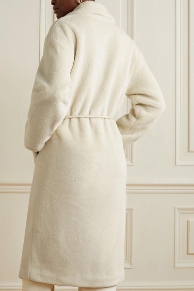 Sasha oversized belted fleece coat