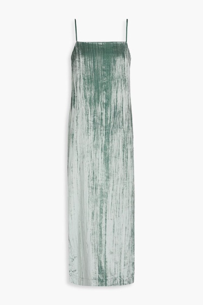 Etinas crushed-velvet maxi dress