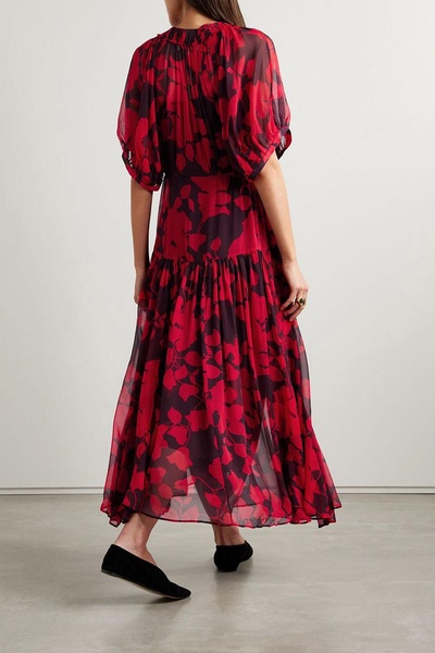 Constance tiered floral-print chiffon maxi dress