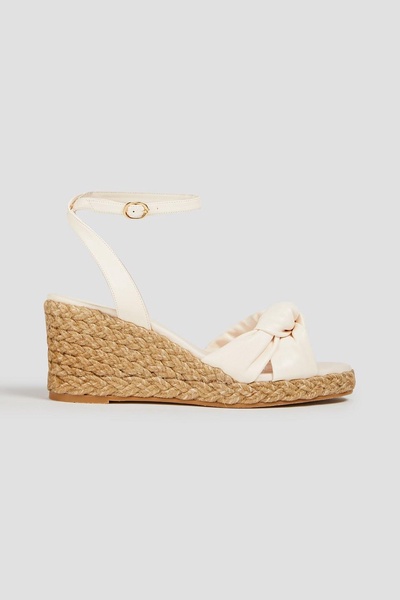 Playa knotted leather espadrille wedge sandals