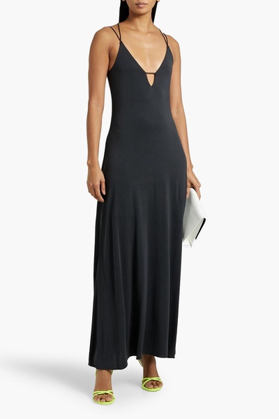 Christy cutout modal-blend jersey maxi slip dress