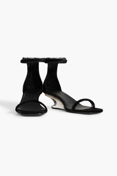 Cantilever 45 calf hair wedge sandals