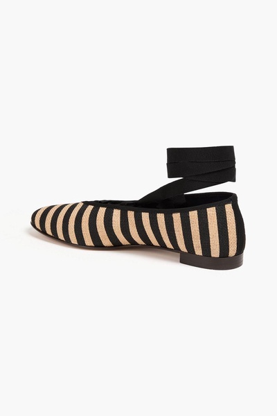 Juliet striped jute ballet flats