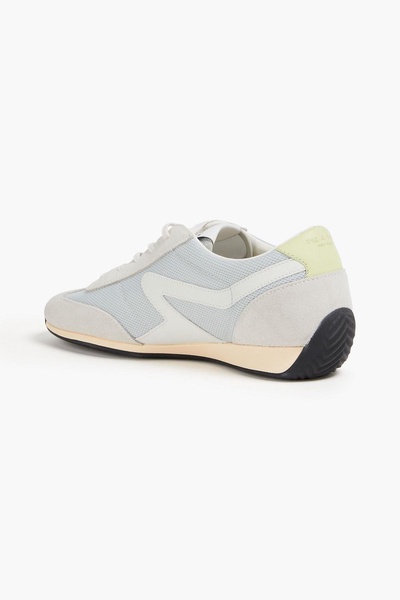 Retro Runner Slim suede, leather and mesh sneakers