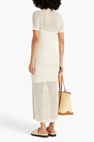 Leah open-knit maxi dress