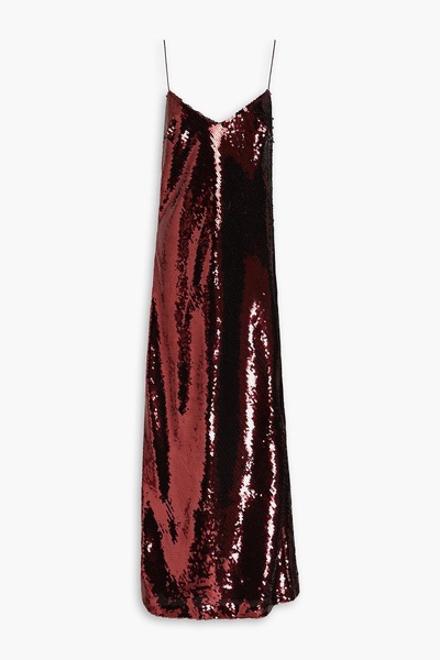 Shelly sequined metallic woven maxi dress