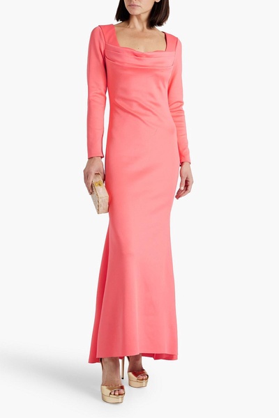 Draped scuba gown