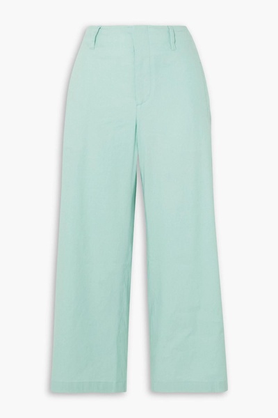 Dylan cropped linen-blend wide-leg pants