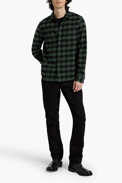 Checked cotton-flannel shirt