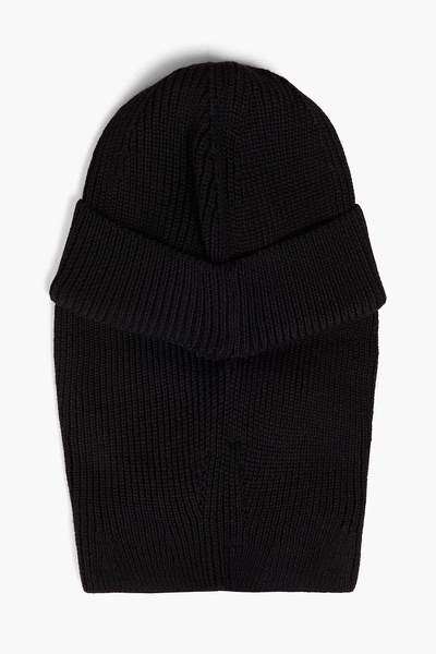 Icon ribbed merino wool balaclava