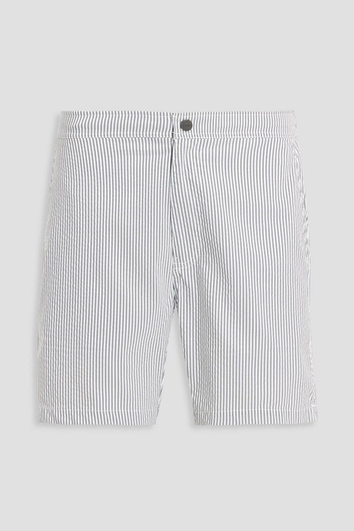 Calder mid-length striped swim shorts