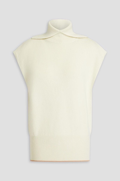 Cashmere-blend turtleneck vest