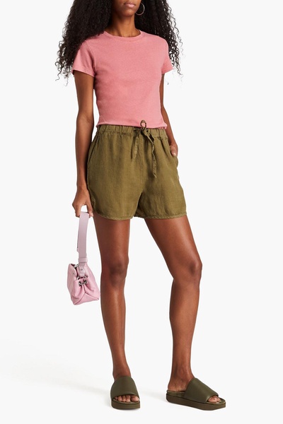 Linen-twill shorts