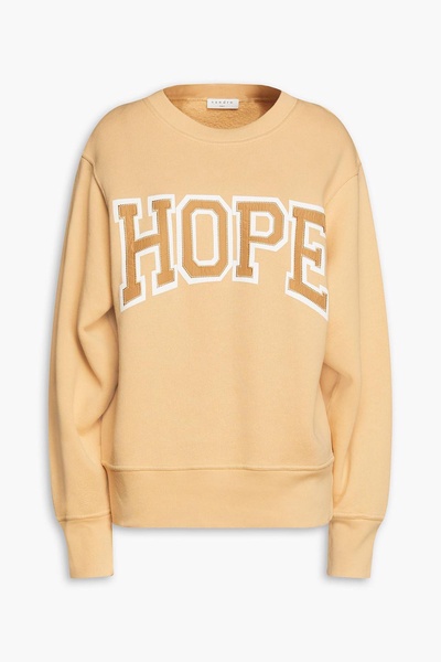 Appliquéd cotton-fleece sweatshirt