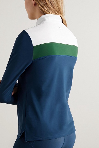 Color-block stretch sweatshirt