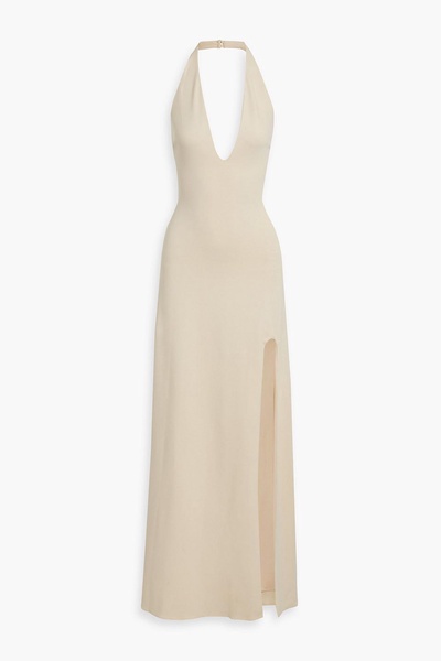 Carina ponte halterneck gown