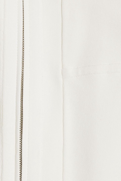 Layered ribbed stretch-jersey top