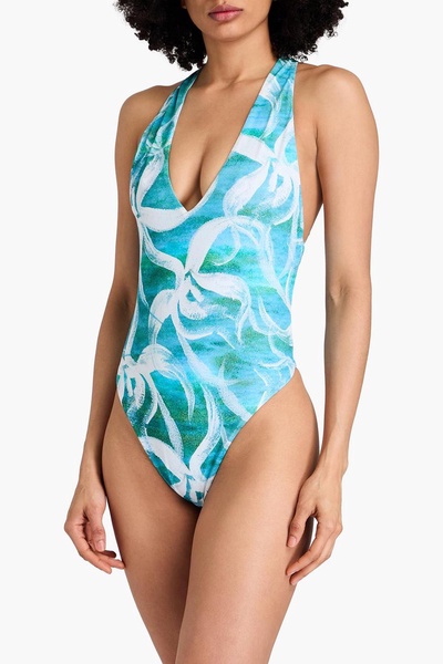 High Sea open-back printed swimsuit