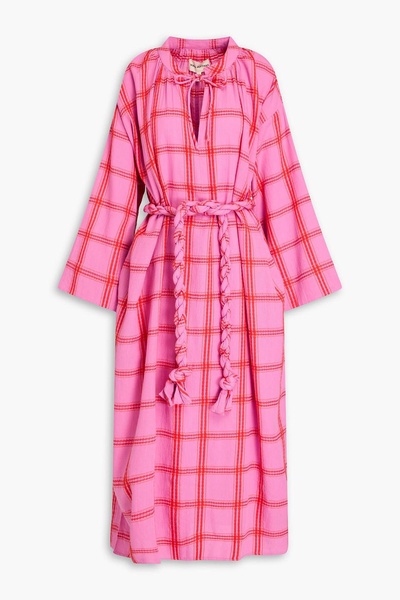 Lysa checked cotton-jacquard midi dress