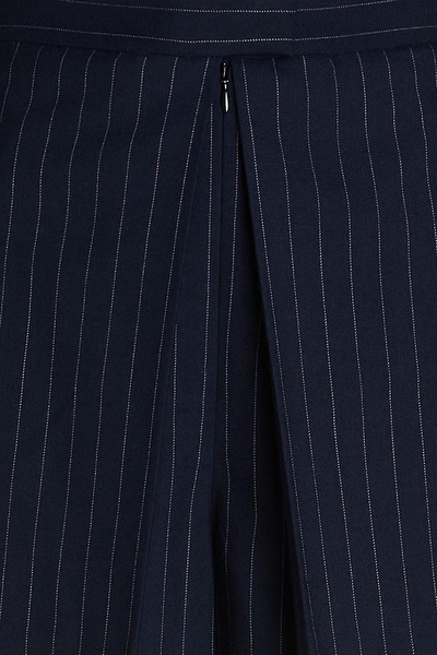 Pinstriped twill shorts