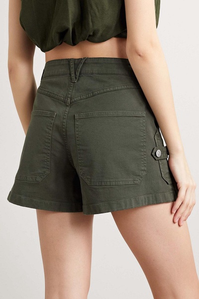 Lanny cotton-blend twill shorts