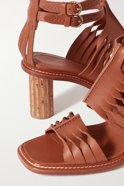 Madeira cutout leather sandals