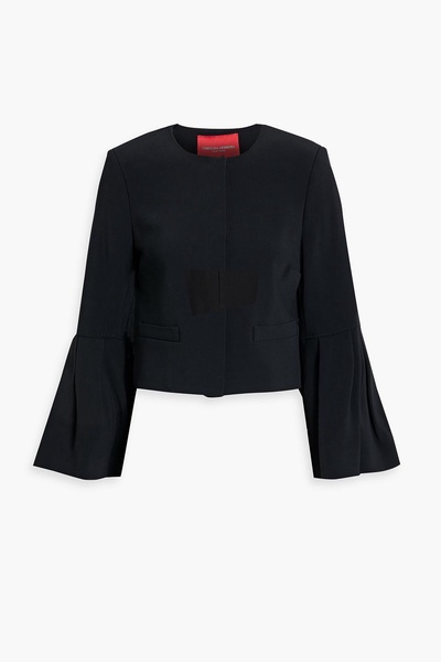 Cropped crepe jacket