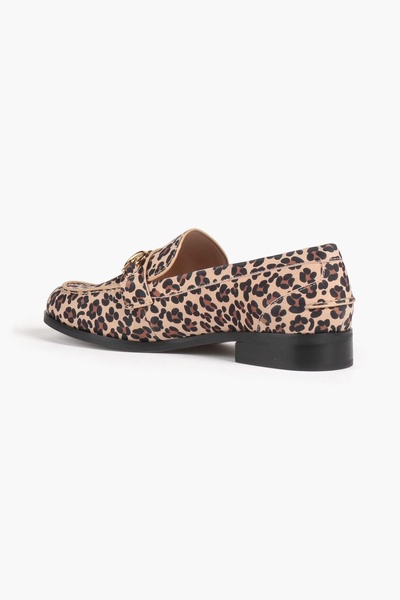 Owen leopard-print suede loafers