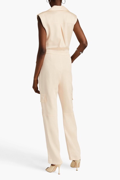 Haisley belted satin-crepe jumpsuit