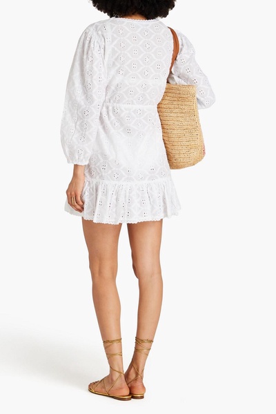 Evelyn broderie anglaise cotton mini dress