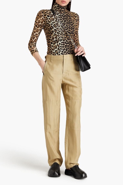 Shawn silk straight-leg pants