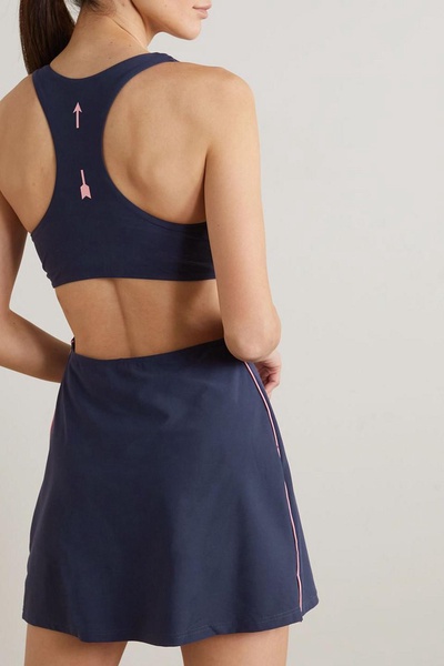 Hot Shot cutout stretch-jersey tennis dress