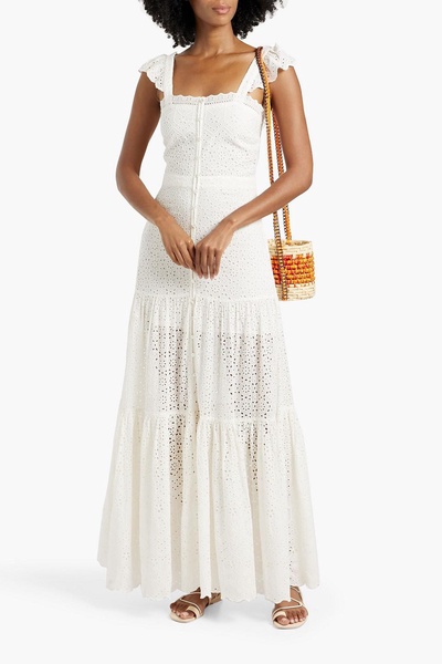 Aislin tiered broderie anglaise cotton maxi dress