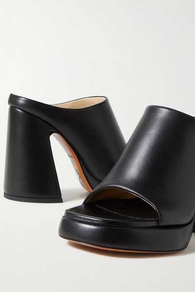 Forma leather platform mules