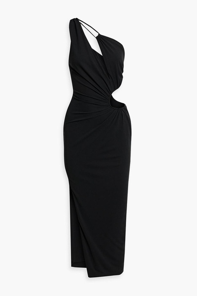 Drie one-shoulder cutout stretch-jersey midi dress