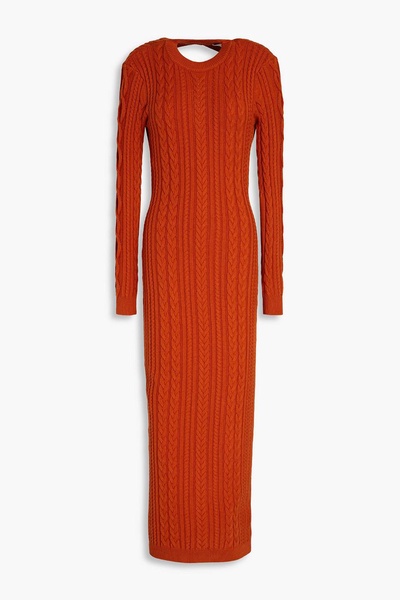 Eire open-back cable-knit midi dress