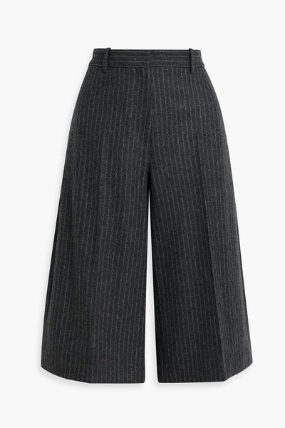 Ilford pinstriped wool-felt culottes