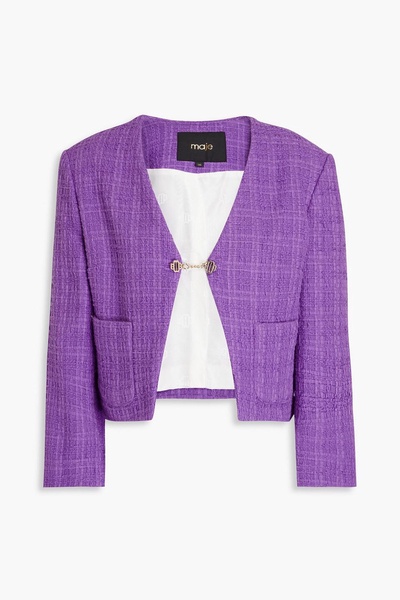 Cropped cotton-tweed jacket