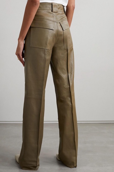 Geremy leather wide-leg pants