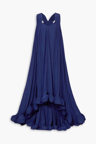 Ruffled chiffon gown