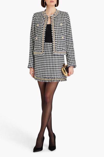 Cher embellished houndstooth tweed jacket