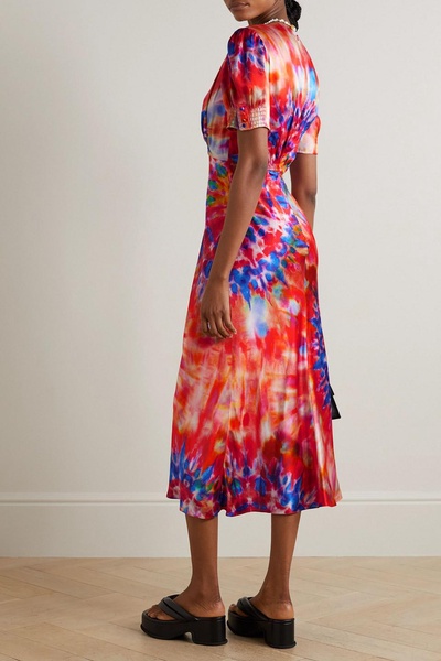 + Venyx Lea tie-dyed silk midi dress